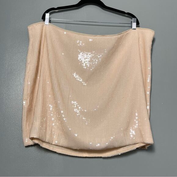NWOT J. Crew Sequin Mini Skirt Champagne Women’s Plus Size 24 - Picture 1 of 5